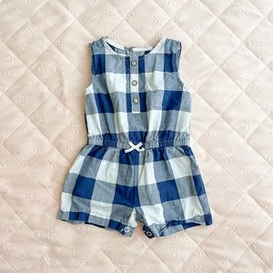 Plaid Baby Romper